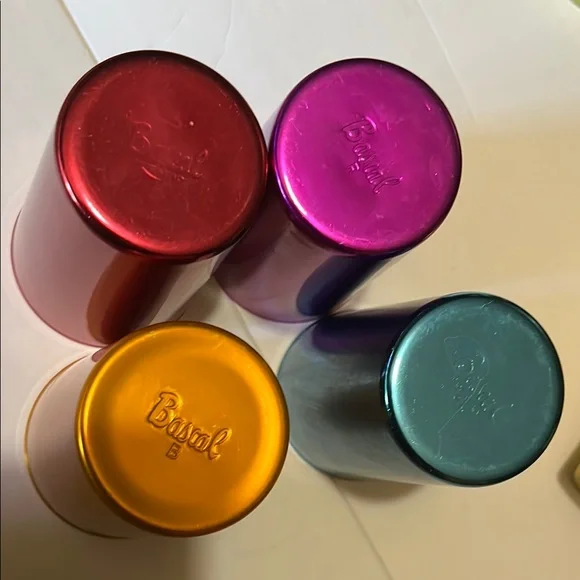 13 Vintage BASCAL Italy Aluminum Tumblers Colorful MCM Glasses 4.5" - Picture 8 of 8